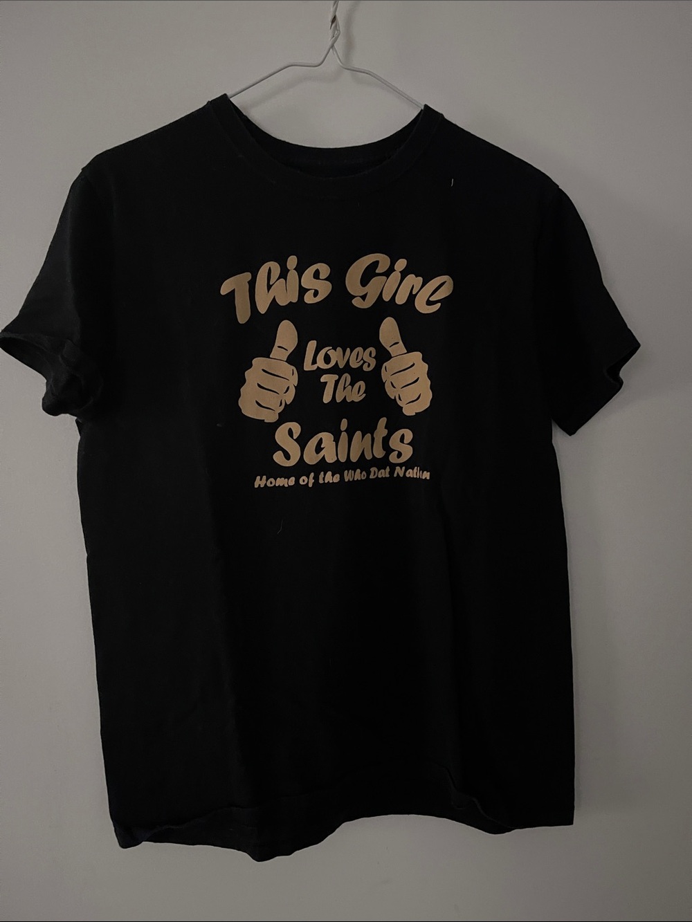 Black "This Girl Loves The Saints" Graphic Tee